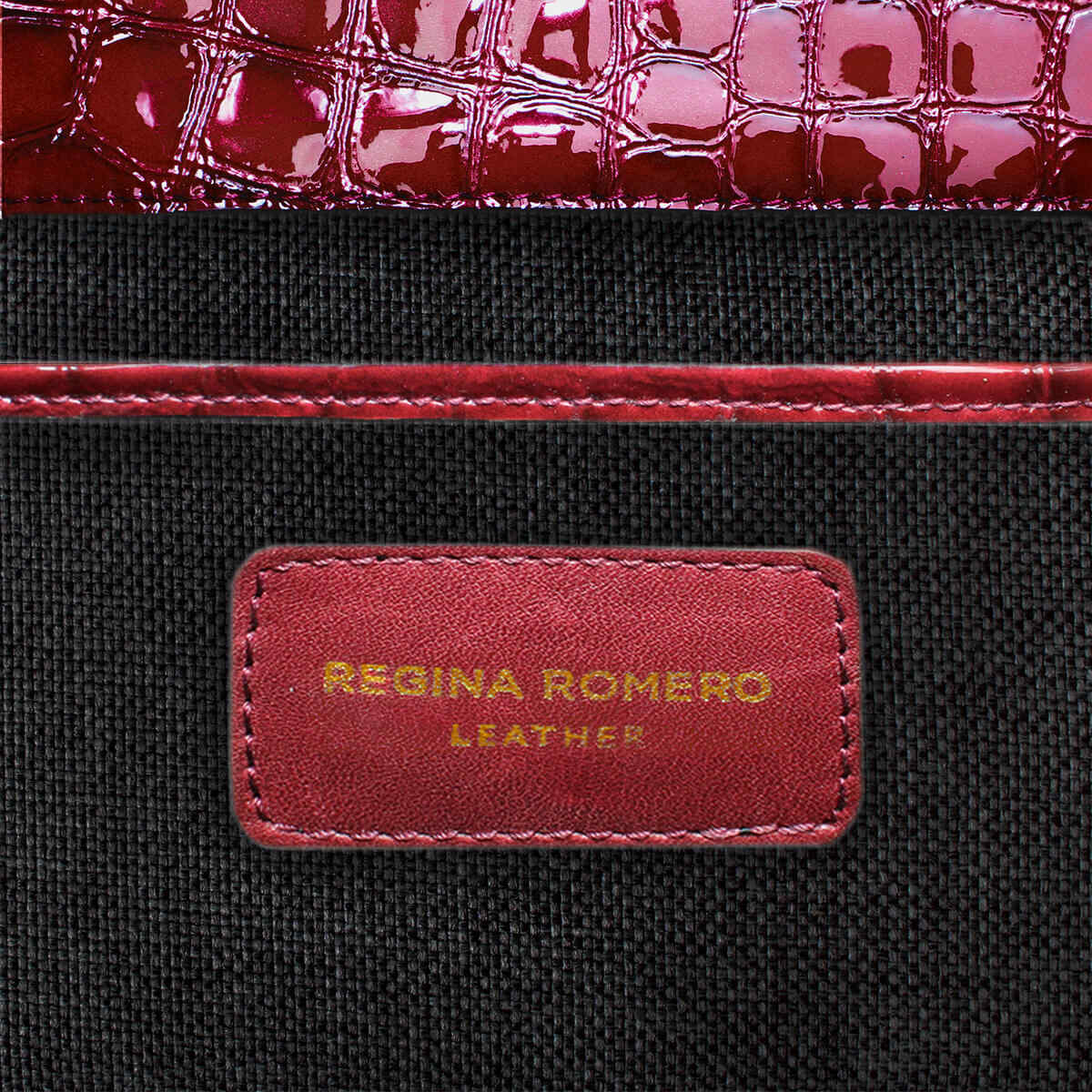 SELINA - Charol Vino Regina Romero Accesorio Bolso Para Dama en Piel