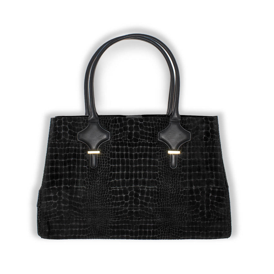 EVA - Negro Print Regina Romero Accesorio Bolso Para Dama en Piel