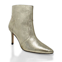 ANTONIA 75 - Oro Regina Romero Zapato Bota Botin Tacon Alto Para Dama en Piel
