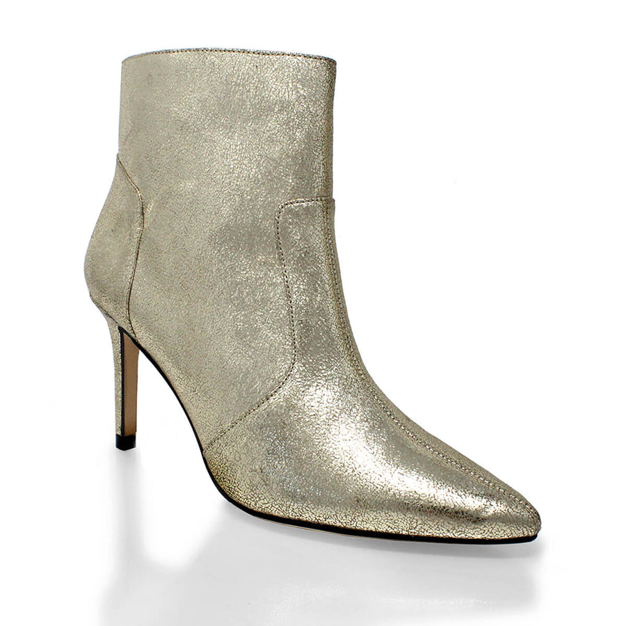ANTONIA 75 - Oro Regina Romero Zapato Bota Botin Tacon Alto Para Dama en Piel
