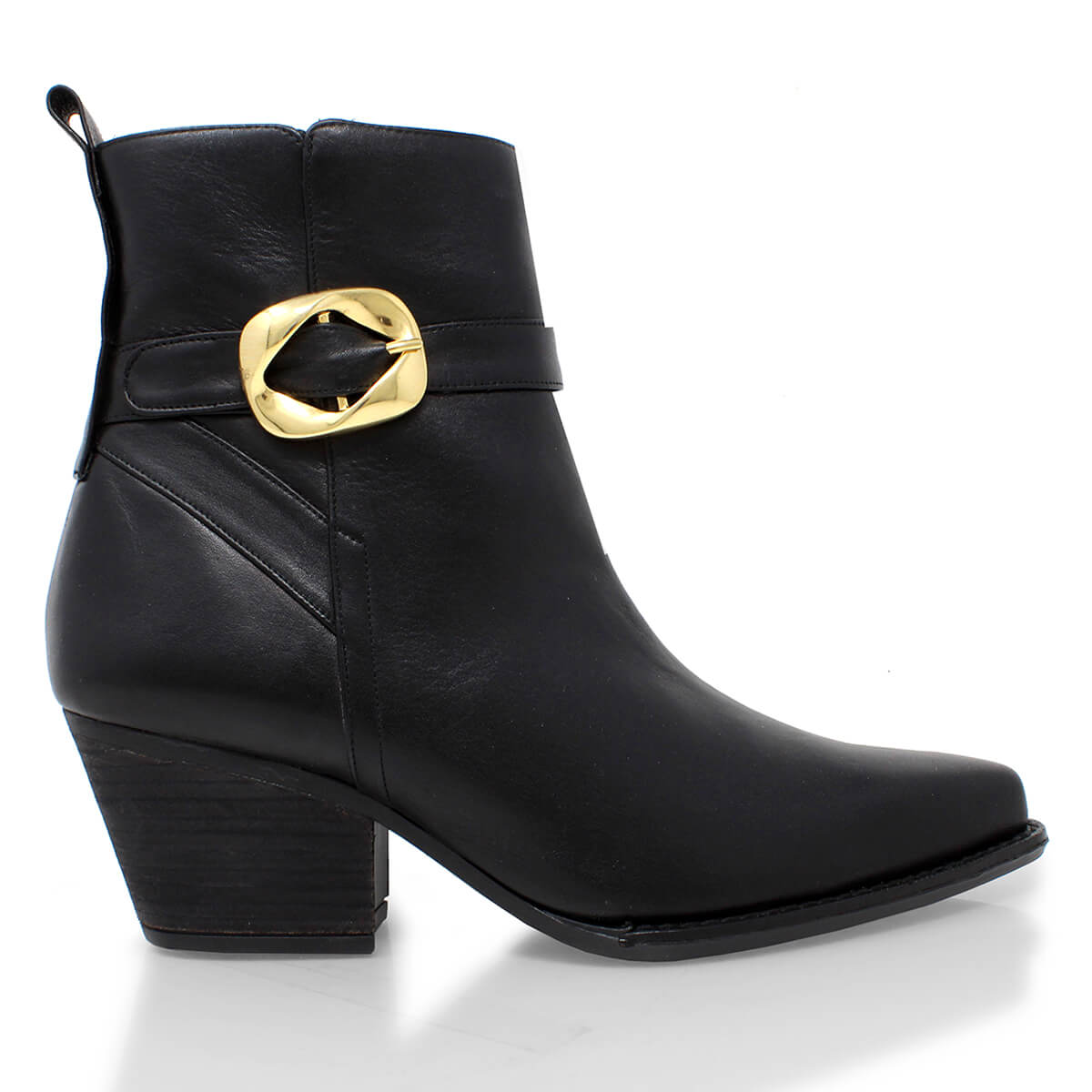 AUSTIN 60 - Negro Regina Romero Zapato Bota Botin Tacon Bajo Para Dama en Piel
