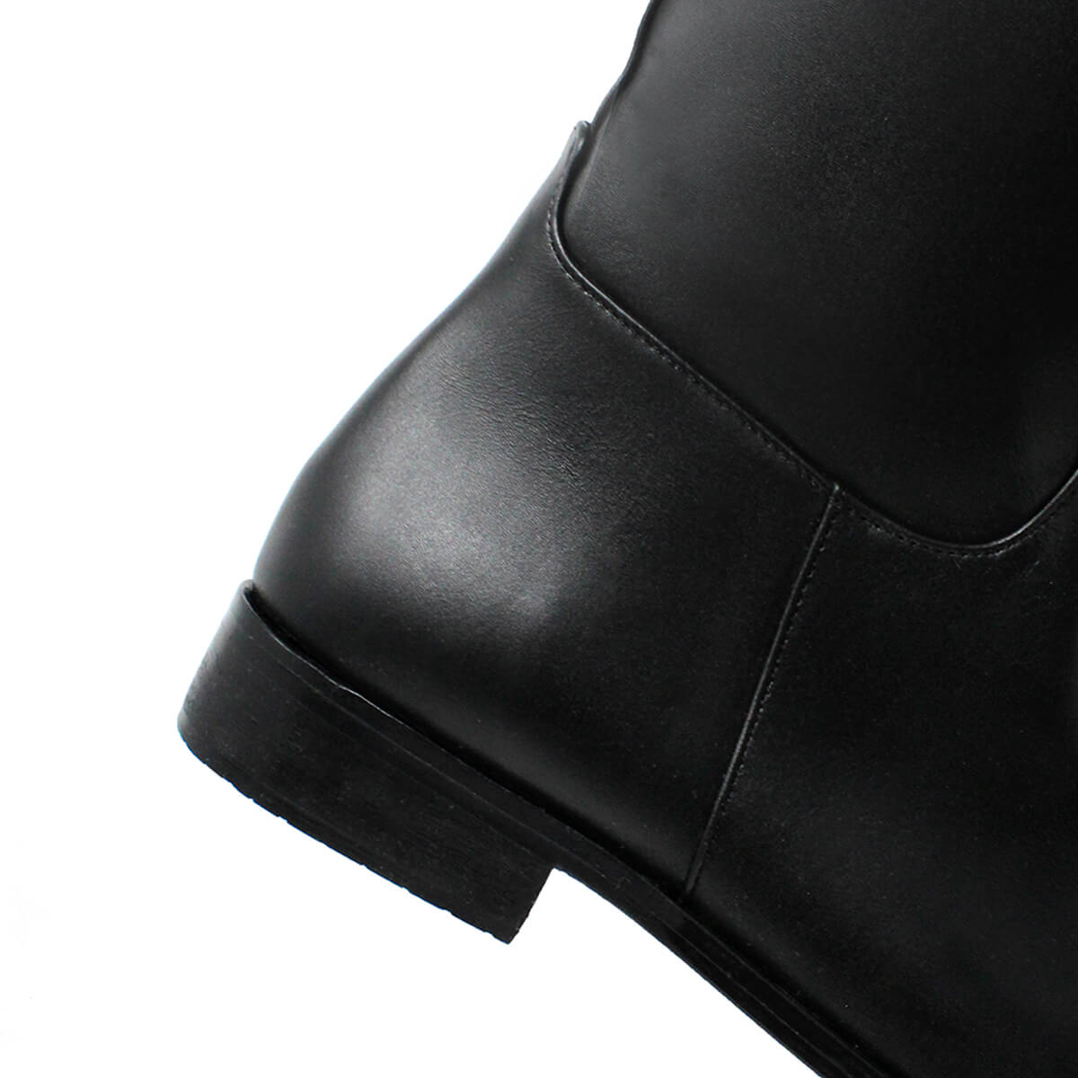 SPIRIT - Black Regina Romero Low Heel Ankle Boot Shoe for Women in Leather