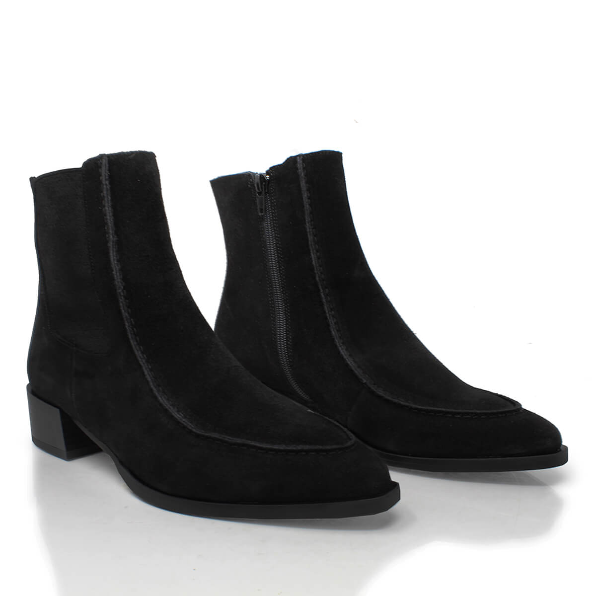 HARRY - Black Regina Romero High Heel Ankle Boot Shoe for Women in Leather