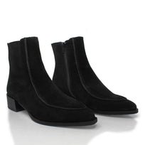 HARRY - Black Regina Romero High Heel Ankle Boot Shoe for Women in Leather