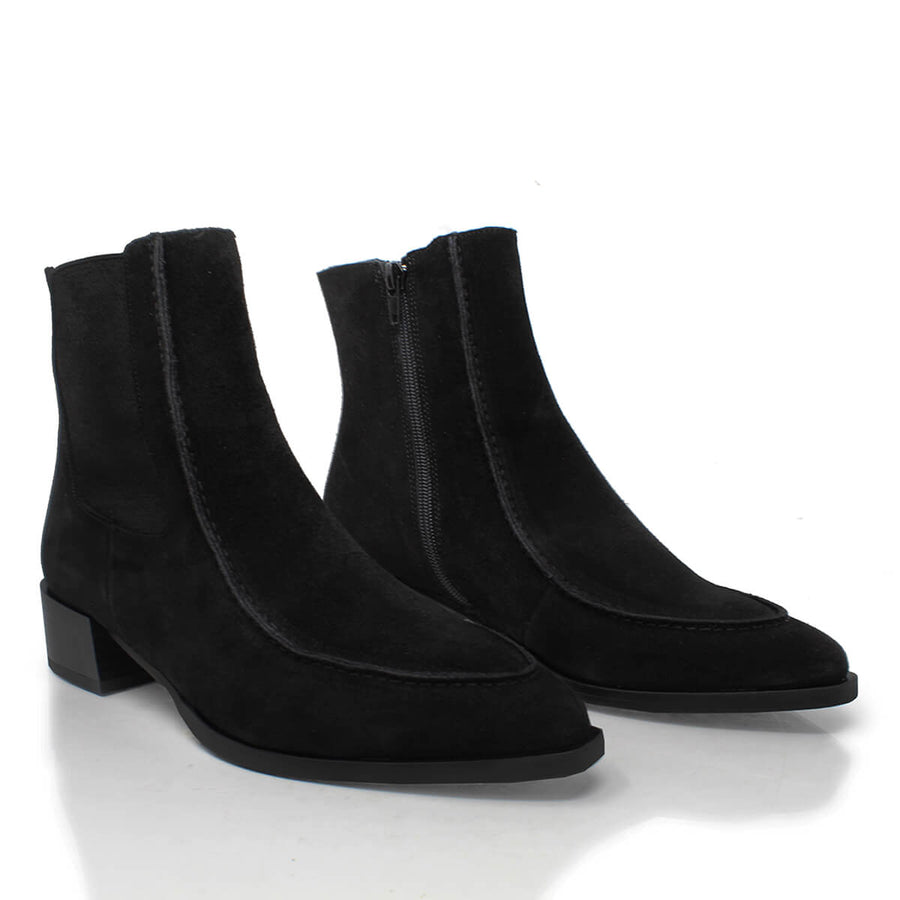 HARRY - Black Regina Romero High Heel Ankle Boot Shoe for Women in Leather