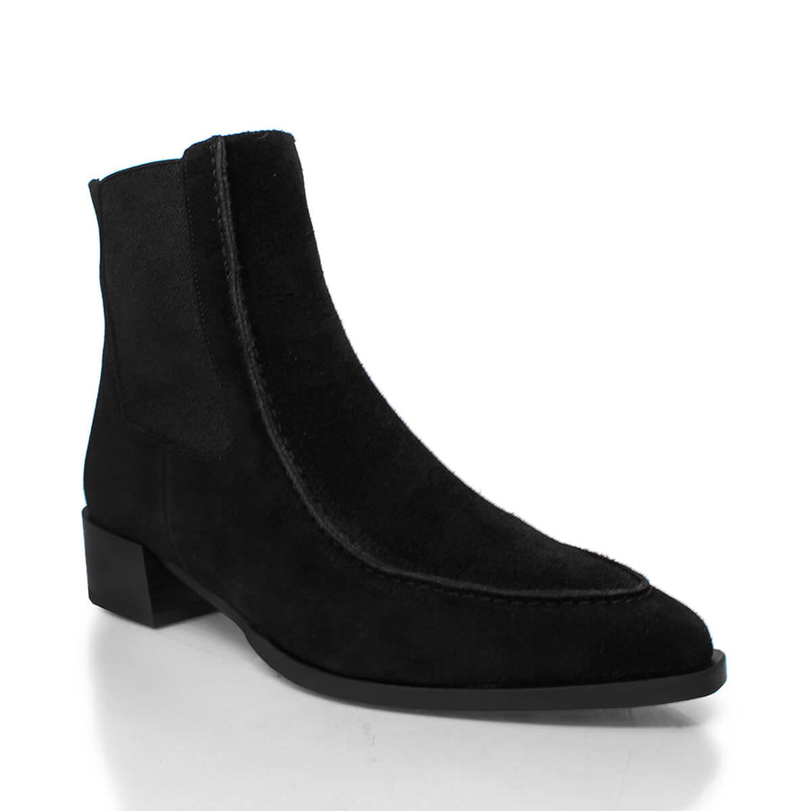 HARRY - Black Regina Romero High Heel Ankle Boot Shoe for Women in Leather