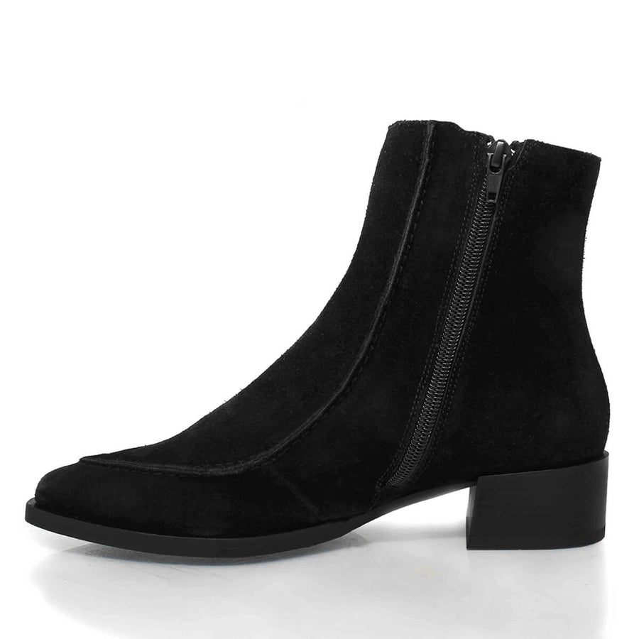 HARRY - Black Regina Romero High Heel Ankle Boot Shoe for Women in Leather