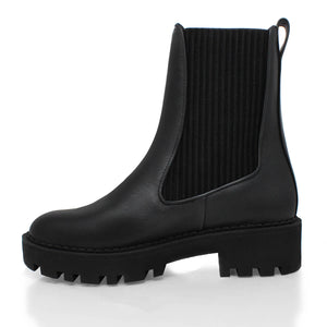 HERA - Black Regina Romero Women's Leather Ankle Boot Shoe