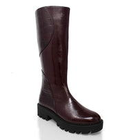 IRINA 65 - Vino Regina Romero Zapato Bota Larga Tacon Bajo Para Dama en Piel