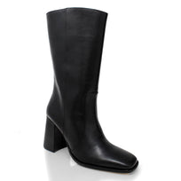 JOAN 75 - Negro Regina Romero Zapato Bota Botin Tacon Alto Para Dama en Piel