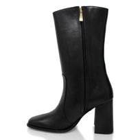JOAN 75 - Negro Regina Romero Zapato Bota Botin Tacon Alto Para Dama en Piel