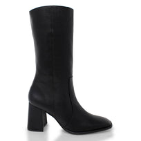 JOAN 75 - Negro Regina Romero Zapato Bota Botin Tacon Alto Para Dama en Piel