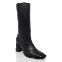 JOAN 75 - Negro Regina Romero Zapato Bota Botin Tacon Alto Para Dama en Piel