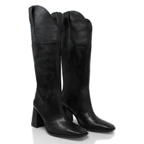 KING 75 - Negro Regina Romero Zapato Bota Botin Tacon Alto Para Dama en Piel