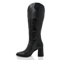 KING 75 - Negro Regina Romero Zapato Bota Botin Tacon Alto Para Dama en Piel