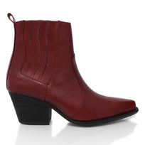 MAGGIE 60 - Vino Regina Romero Zapato Bota Botin Tacon Bajo Para Dama en Piel