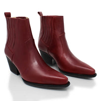 MAGGIE 60 - Vino Regina Romero Zapato Bota Botin Tacon Bajo Para Dama en Piel