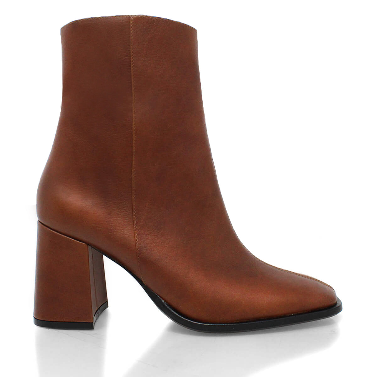 MOSCU 75 - Cafe Oscuro Regina Romero Zapato Bota Botin Tacon Alto Para Dama en Piel