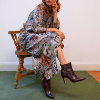 TIZIANA 85 - Vino Regina Romero Zapato Bota Botin Tacon Alto Para Dama en Piel