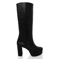 VALQUIRIA 95 - Negro Regina Romero Zapato Zapatilla Tacon Alto Para Dama en Piel