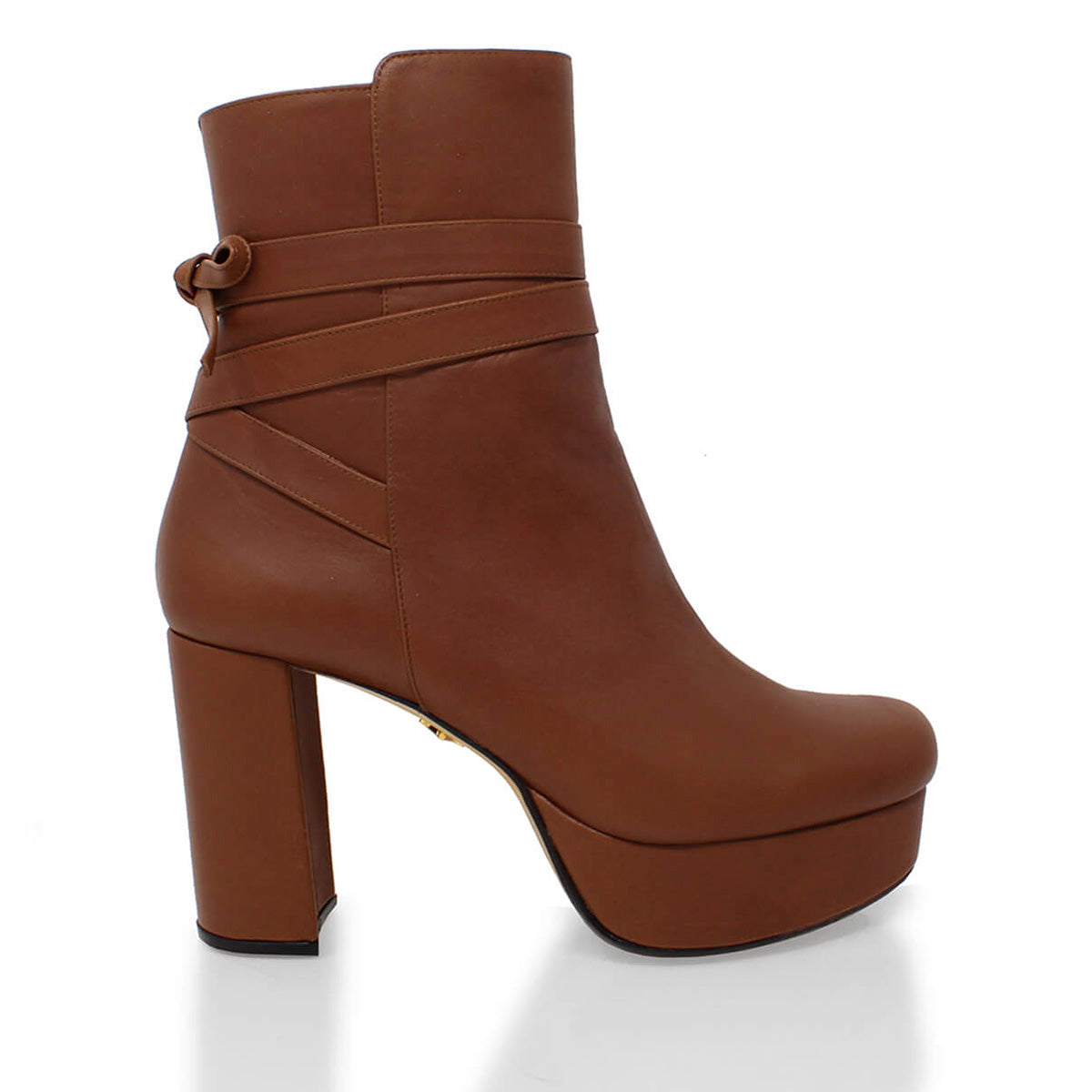 ZELDA 95 - Avellana Regina Romero Zapato Bota Botin Plataforma Tacon Alto Para Dama en Piel