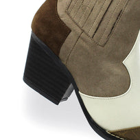 MADDIE 60 Limited Edition - Silver Regina Romero Low Heel Ankle Boot Shoe for Lady in Leather