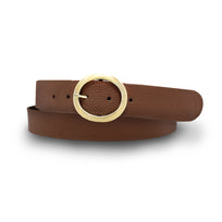 AMY - Tan Regina Romero Women's Leather Belt Accessory