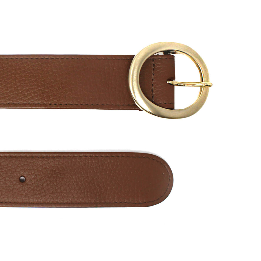 AMY - Tan Regina Romero Women's Leather Belt Accessory