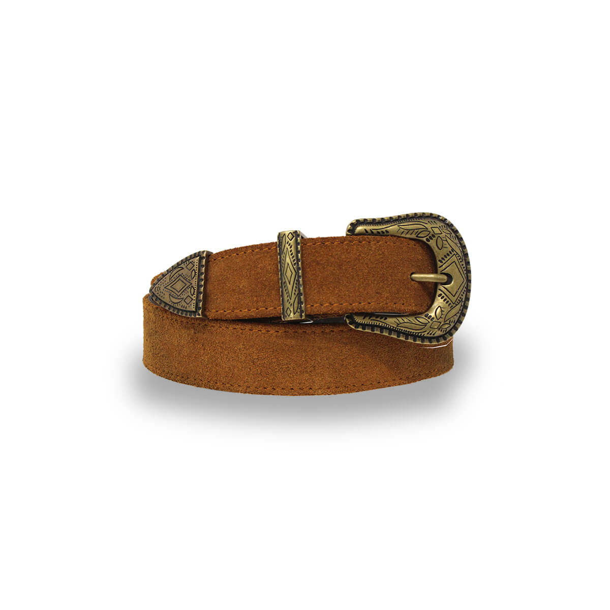 ANNA - Suede Old Gold Regina Romero Women's Leather Belt Accessory