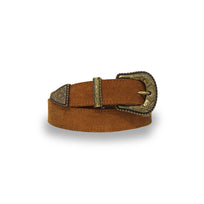 ANNA - Suede Old Gold Regina Romero Women's Leather Belt Accessory