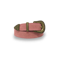 ANNA - Old Pink Suede Regina Romero Women's Leather Belt Accessory