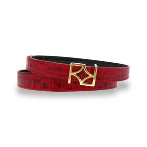 GINA - Negro y Rojo Regina Romero Accesorio Cinturon Para Dama en Piel