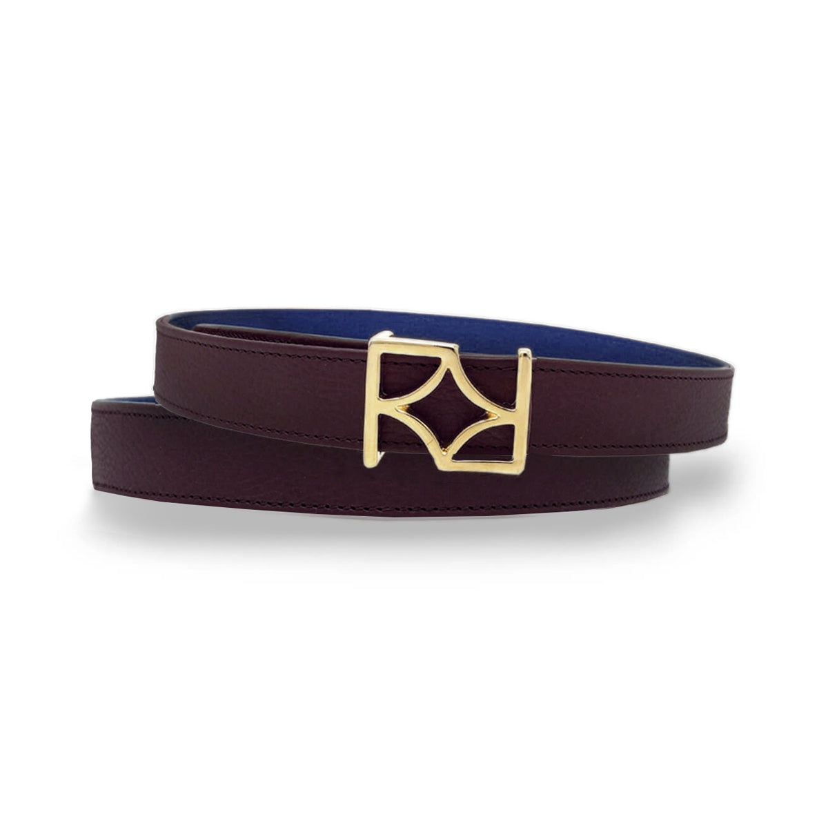 GINA - Wine and Blue Regina Romero Women's Leather Belt Accessory