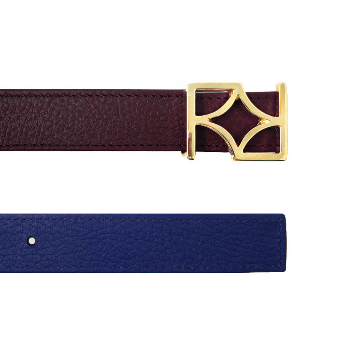 GINA - Wine and Blue Regina Romero Women's Leather Belt Accessory