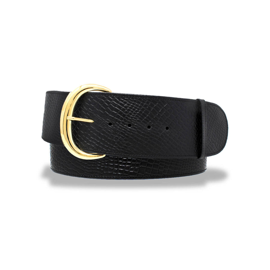 SOL - Negro Regina Romero Accesorio Cinturon Para Dama en Piel