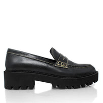 QUINN - Black Regina Romero Urban Sport Tennis Shoe for Women in Leather
