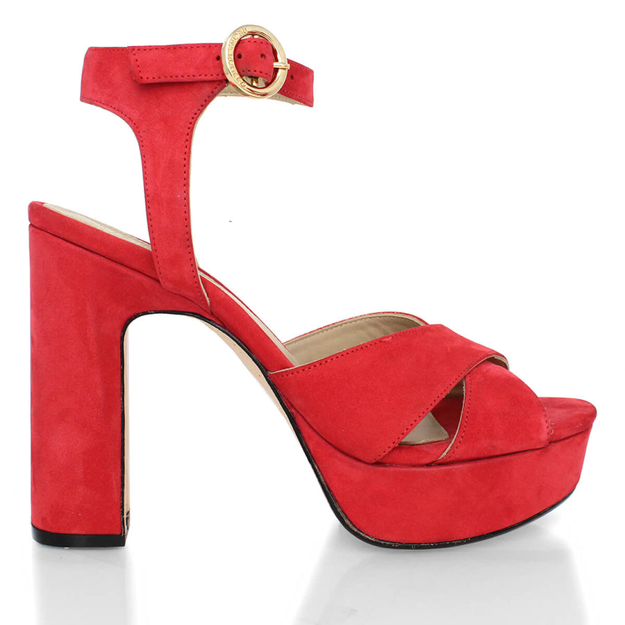 VENUS 120 - Geranio Regina Romero Zapato Sandalia Plataforma Tacon Alto Para Dama en Piel