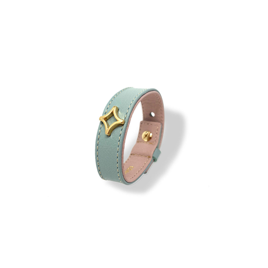 BRACELET - Menta Regina Romero Leather Bracelet Accessory for Women