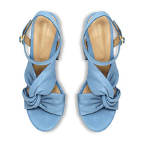 THALIA CON PULSERA 125 - Azul Cielo Regina Romero Zapato Sandalia Plataforma Tacon Alto Para Dama en Piel