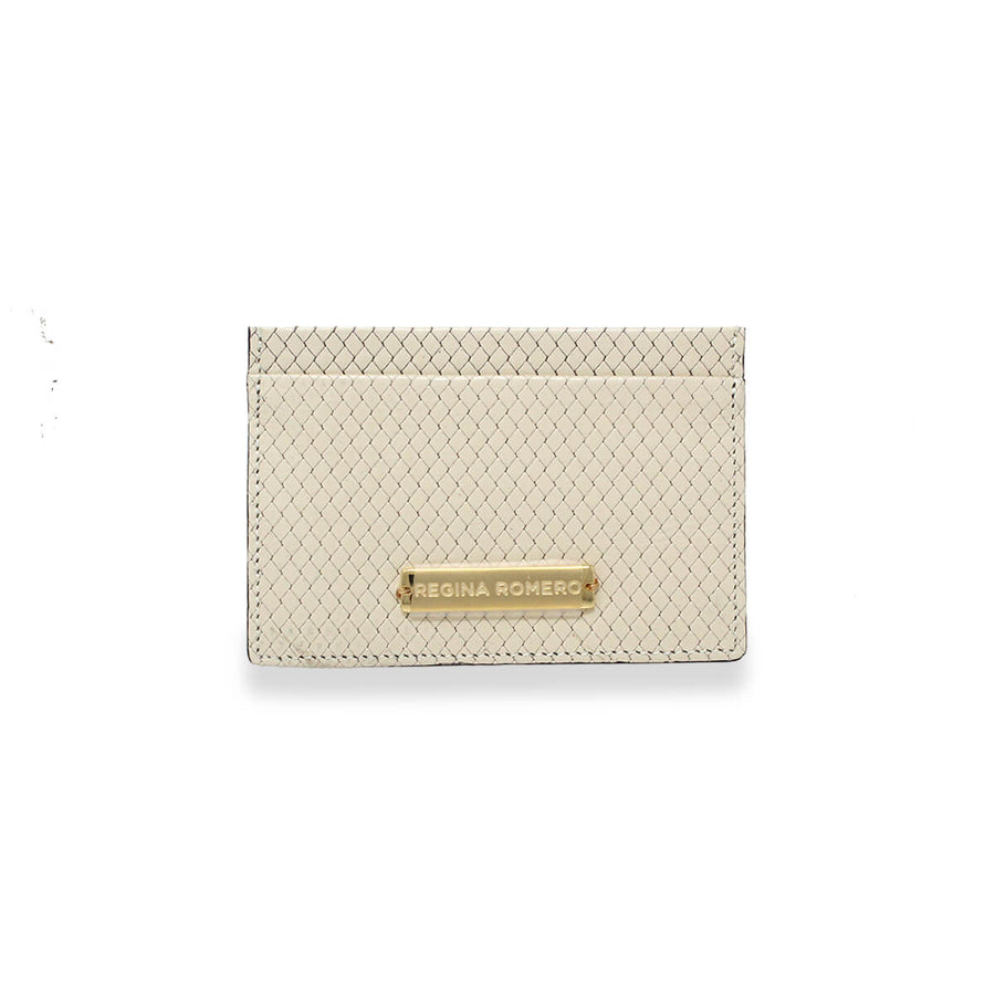 BLISS - Latte Regina Romero Leather Card Holder Accessory for Women