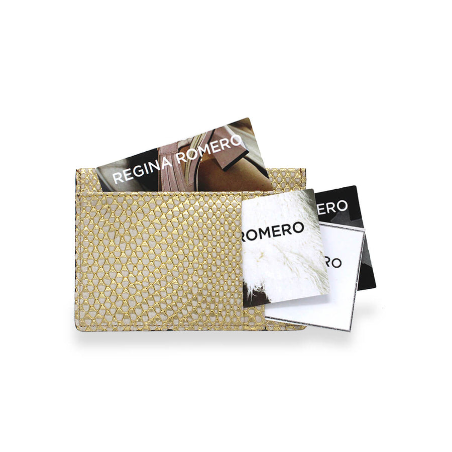 BLISS - Oro Regina Romero Accesorio Tarjetero Para Dama en Piel