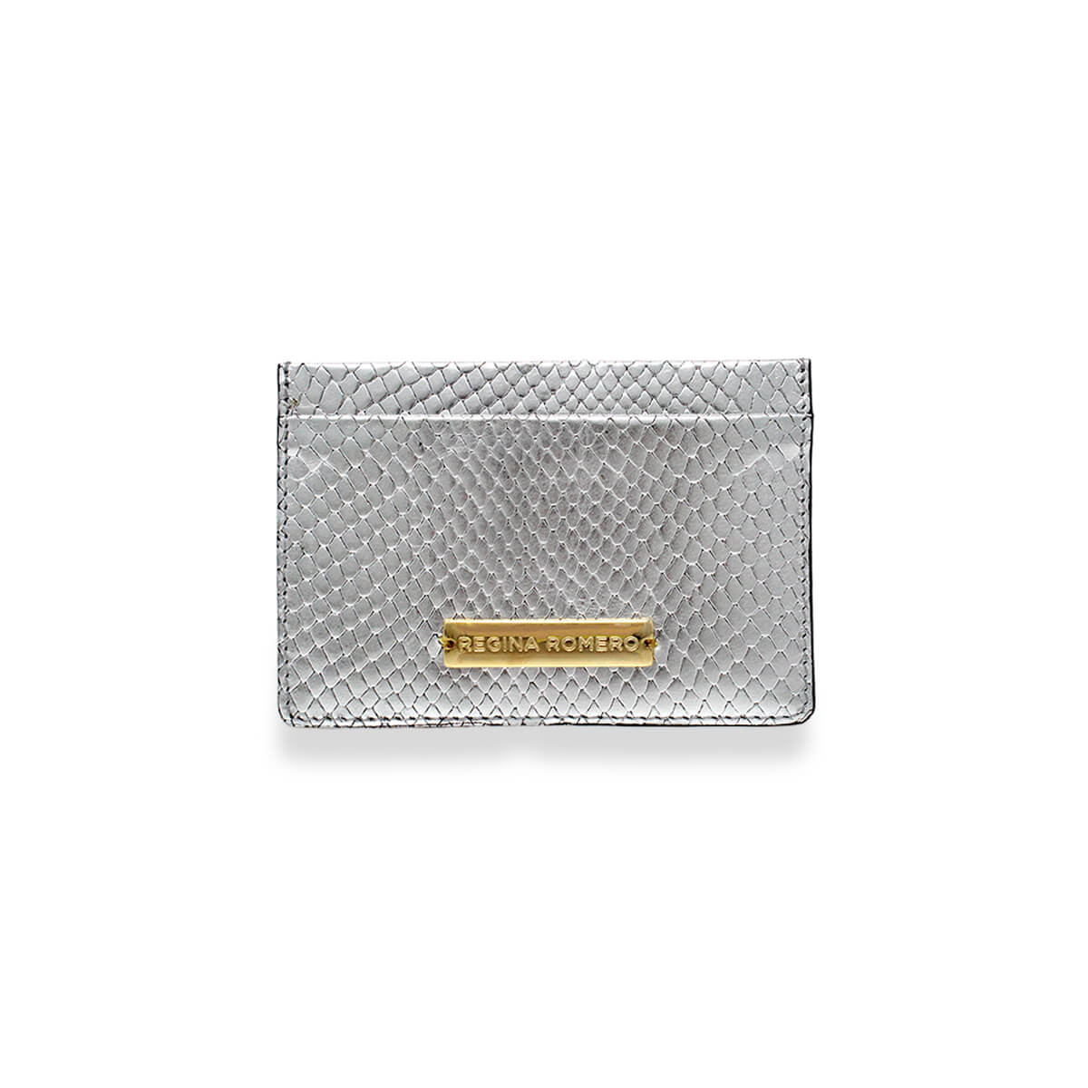 BLISS - Silver Regina Romero Women's Leather Card Holder Accessory