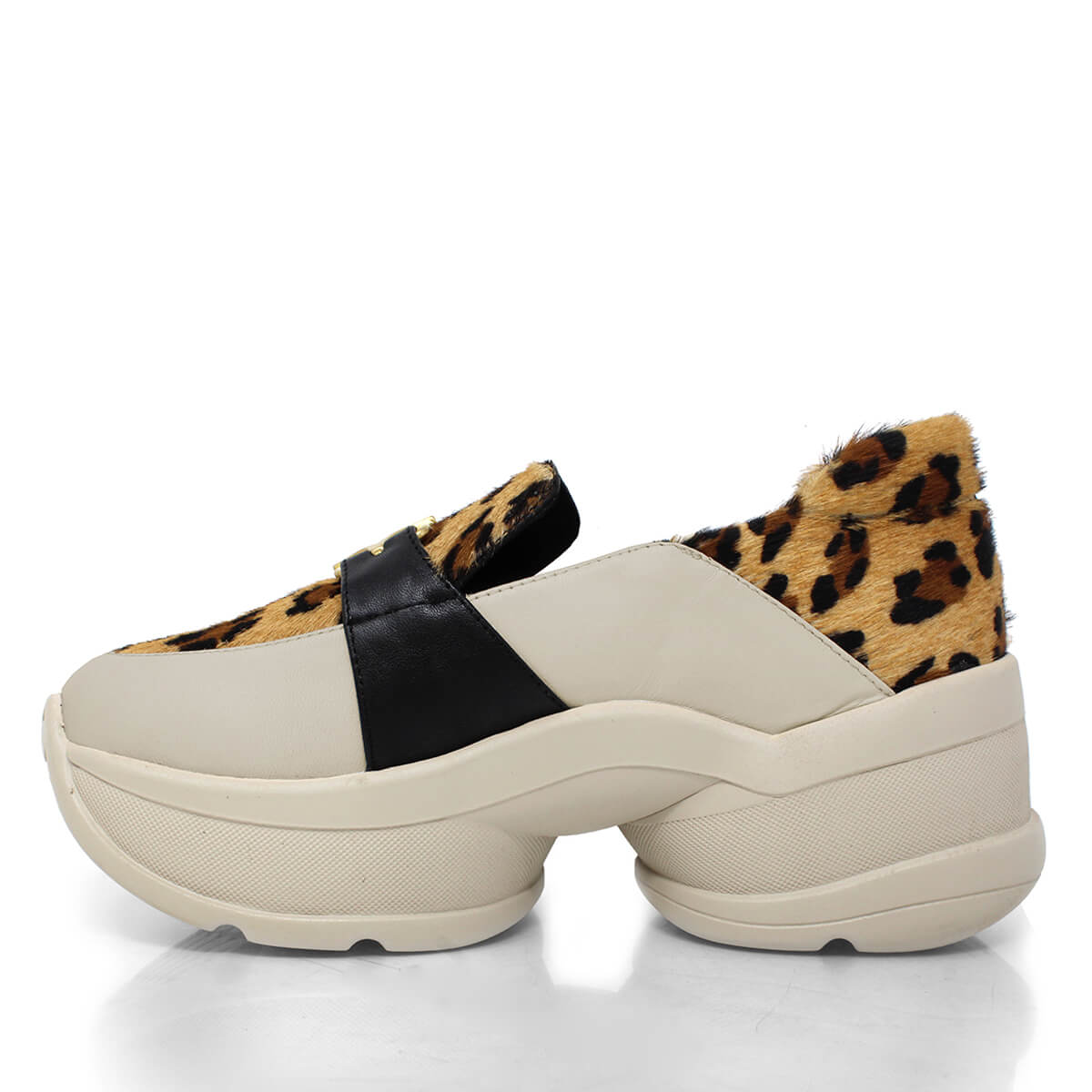KIRSTEN - Beige Print y Negro Regina Romero Zapato Tenis Urbano Sport Para Dama en Piel