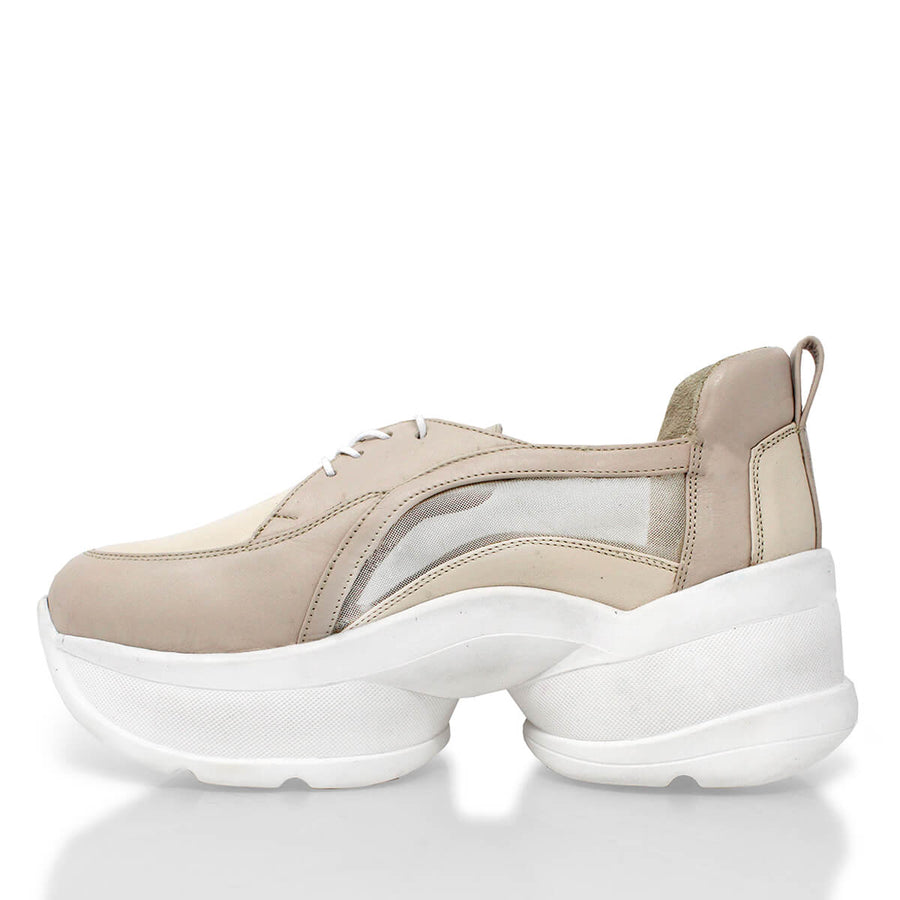RIVER - Latte Regina Romero Zapato Tenis Urbano Sport Para Dama en Piel