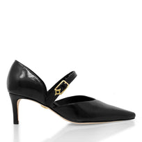 EMILIA 60 - Negro Regina Romero Zapato Zapatilla Tacon Bajo Para Dama en Piel