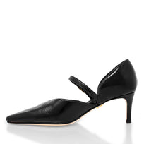 EMILIA 60 - Negro Regina Romero Zapato Zapatilla Tacon Bajo Para Dama en Piel