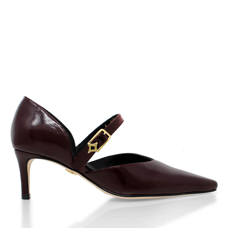 EMILIA 60 - Vino Regina Romero Zapato Zapatilla Tacon Bajo Para Dama en Piel