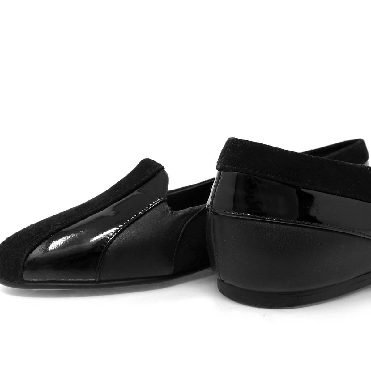 Zapatos negros piel punta de brillo - El Taller de Regina