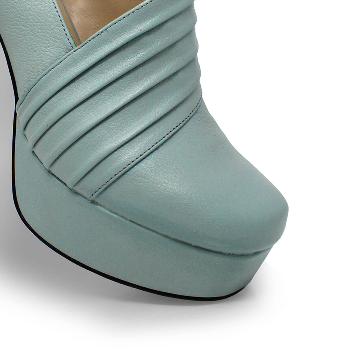 MIRELLE 95 - Menta Regina Romero Zapato Plataforma Tacon Alto Para Dama en Piel