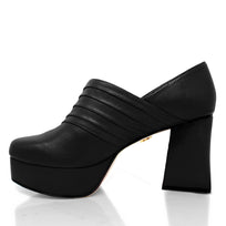 ZOE 95 - Concreto Regina Romero High Heel Platform Shoe for Lady in Leather